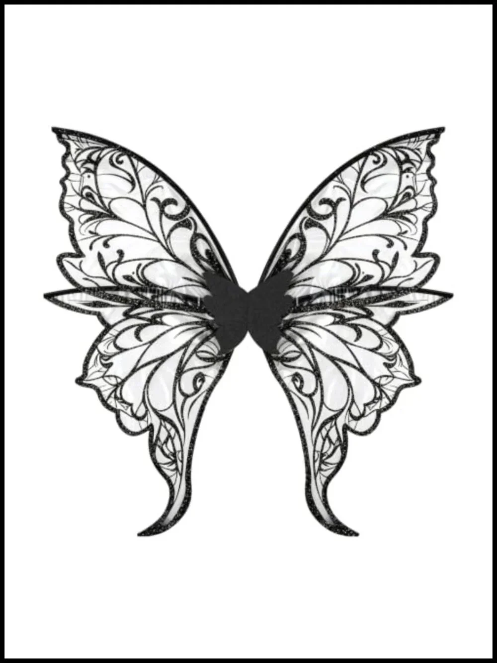 Fairy Wings with Adjustable Straps, Organza, Wire Frame, Halloween Cosplay for